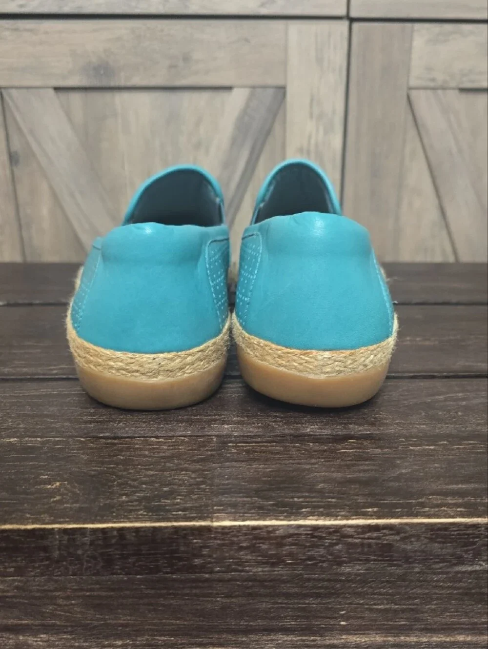 NWOT Clarks Danelly Adira Ballet Flat Turquoise Leather slip on Women 10